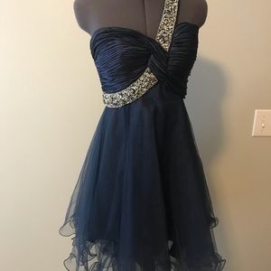 Dave & Johnny navy blue dress